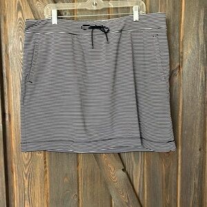 Chico's Black and White Striped Skort